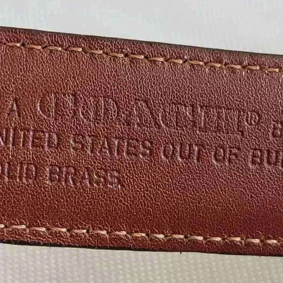 Coach Vintage Burnished Cowhide Leather Belt Black Brass 1" USA 5800 Mens 36 - Picture 6 of 11